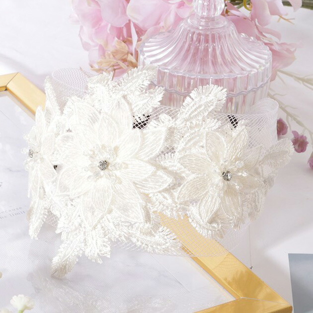 楽天市場】クラシカル レース パール フラワー ヘッドドレス 女性