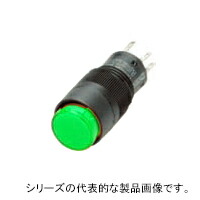 オムロン　A3CT-90A0-G　押ボタンスイッチ（丸胴形φ12） 2回路双断形1a1b 操作部丸形緑（非照光） モーメンタリ 接点構成1a1b はんだづけ端子画像