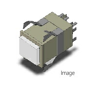 オムロン　A3PJ-90C11-24EW 照光押ボタンスイッチ（角胴形）　長方形　DC24V　モーメンタリ　白　接点構成2c　タブ(#110)/はんだづけ共用端子　IP40画像