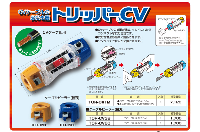 楽天市場 未来工業 Tor Cv1m トリッパー R Cv Cvケーブル皮むき器 Faubon 楽天市場店