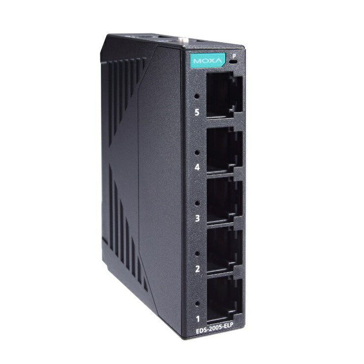 MOXA　EDS-2005-ELP　産業用イーサネットスイッチ　5ポート　10/100BaseT(X)　プラスチック筐体｜FAUbon　店