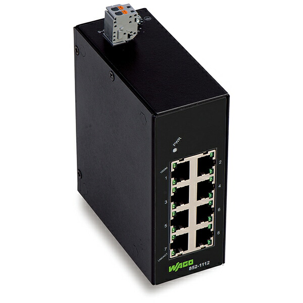 WAGO(ワゴ) 852-1112 産業用 ECO スイッチ 1000 BASE-T × 8 ポート|FAUbon 店