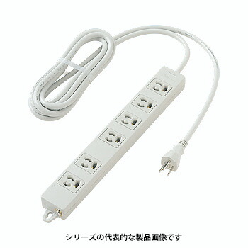 パナソニック WCH2436H OA水道栓6個口 舞い降りる2P15A抜け打ちきり形 (薄墨色) 磁石付 吊りひも長3m