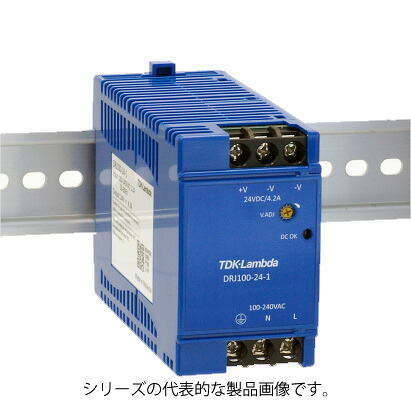 TDK-Lambda DRJ100-24-1 スイッチングワット数 DIN軌跡滑りだし専用ワット数 インプットAC85～264  最終生産物DC24V 100.8W 4.2A 立ちはだかる端子