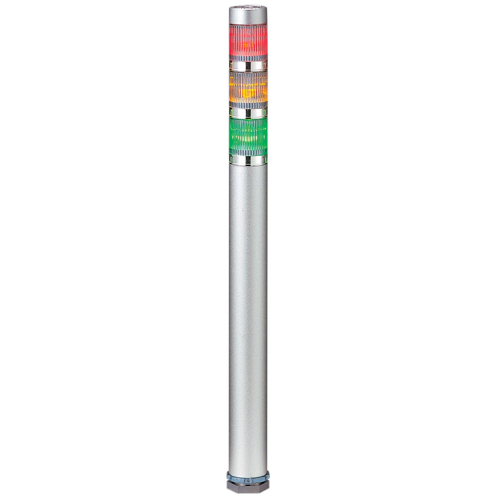 パトライト ME-302A-RYG LED超小型積層信号灯 Φ25 DC24V 3段式 赤・黄・緑色 点灯 標準ボディ200mm型