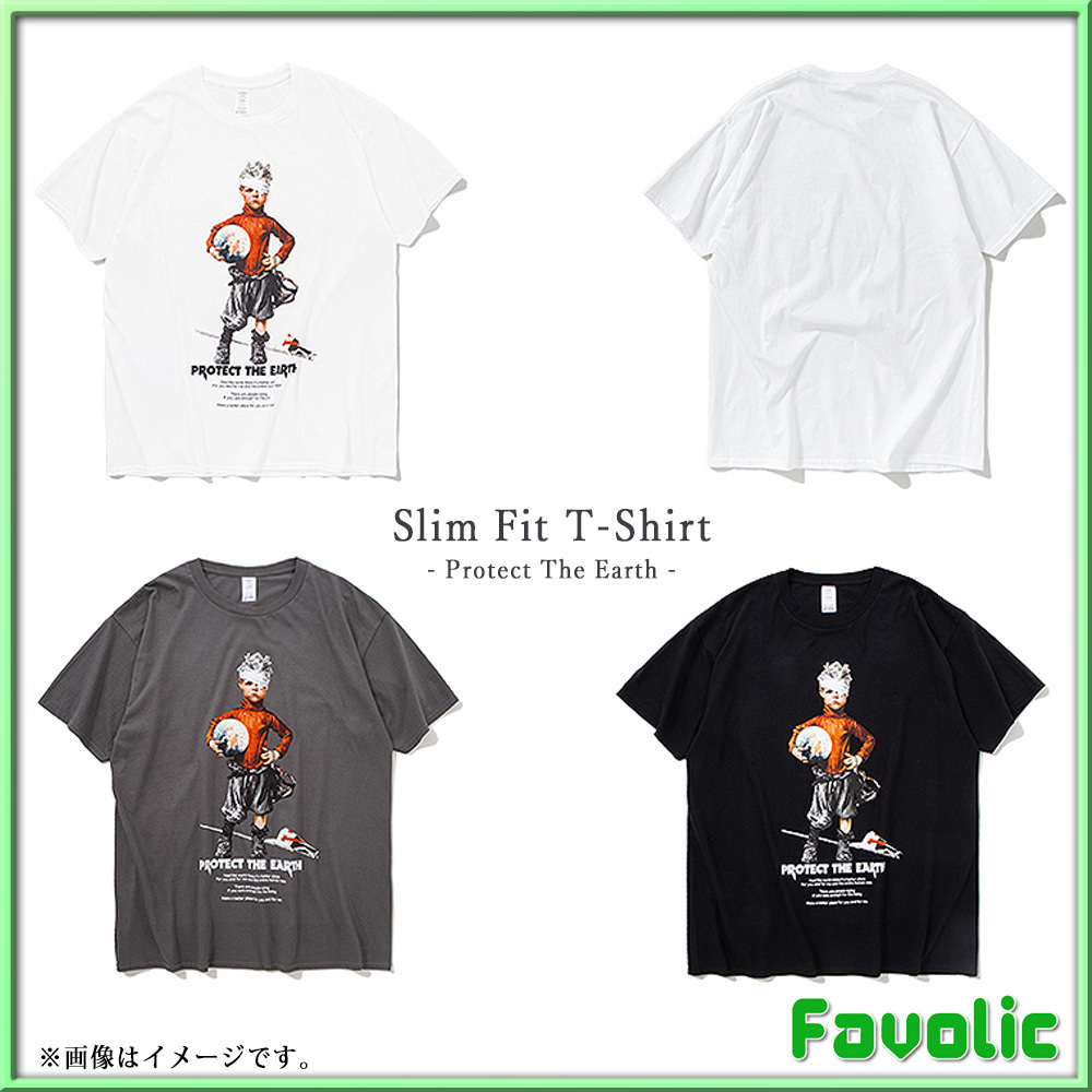 楽天市場 イラスト Tシャツ プロテクト アース スリムフィット 半袖