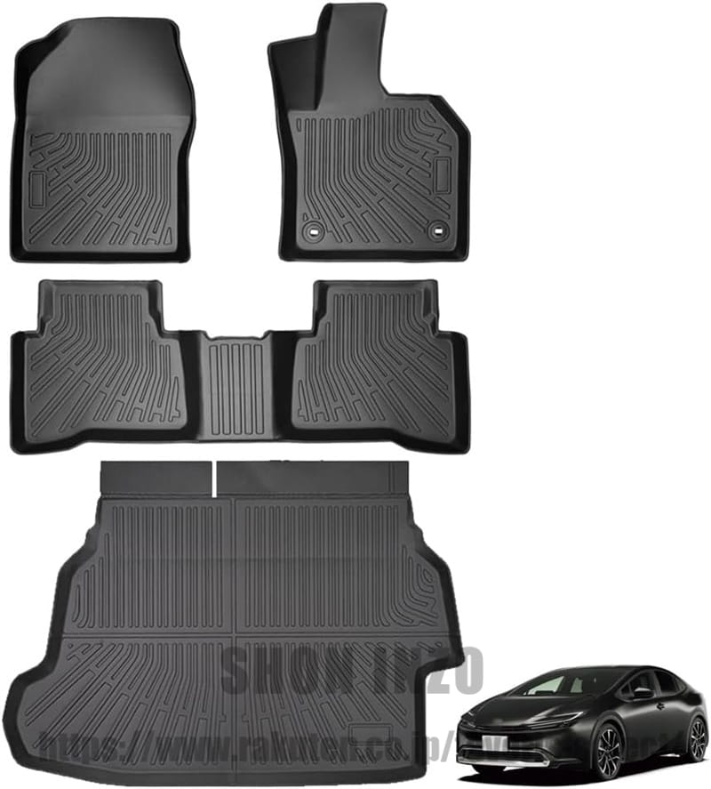 フロアマット プリウス 60系 対応 カーマット ラゲッジマット トヨタ 新型 プリウス 60系 ZVW60 ZVW65 MXWH60 MXWH65型 専用設計 TPE素材 防水 滑り 防止 耐汚れ 取付簡単 保護パーツ カー用品 アクセサリー|shoninzo