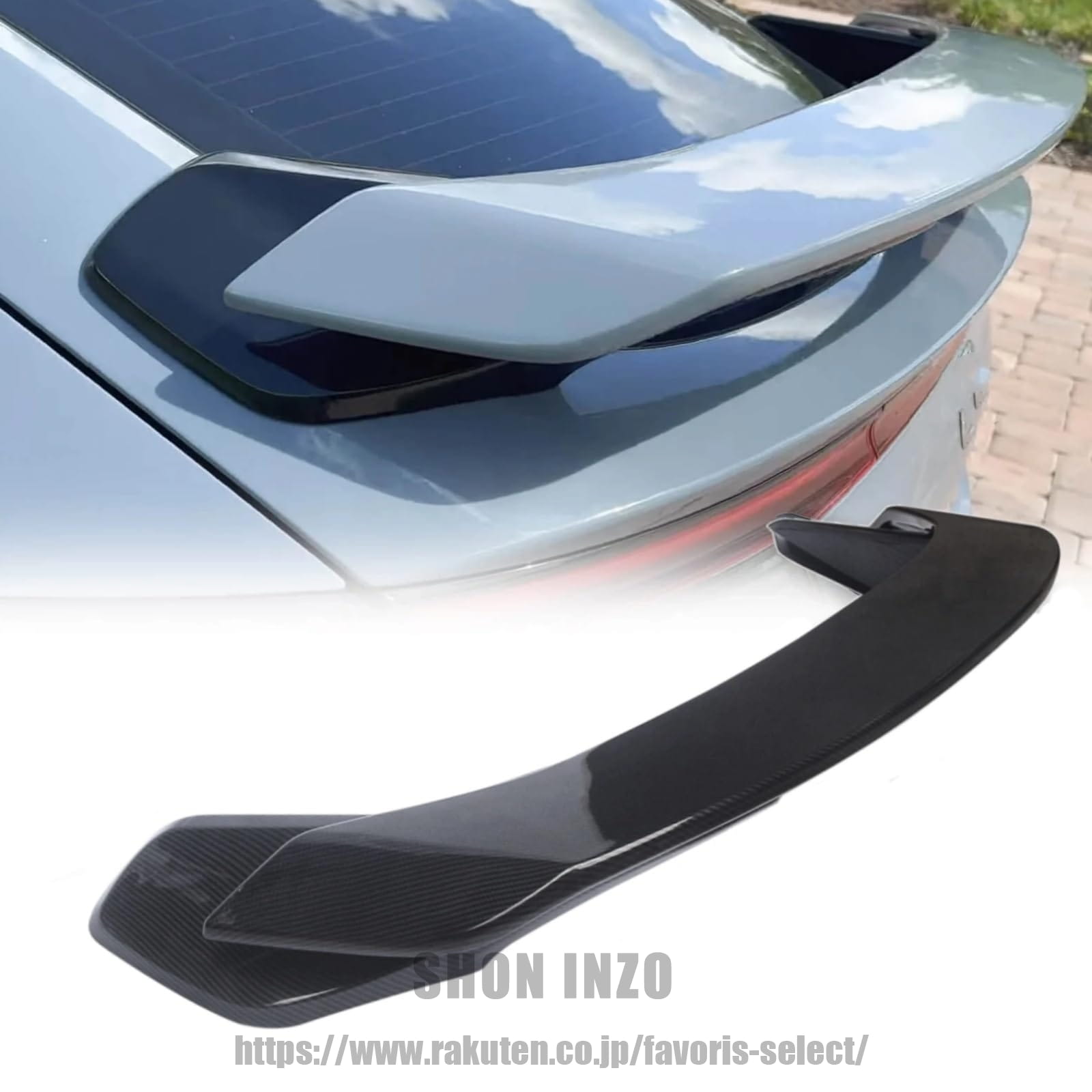 シビック リアスポイラー ホンダ Civic 11代目 FL1 FL4 FL5 2022年~2025年 車種専用 タイプRスタイル リアウイング トランクスポイラー リアアンダースポイラー カーボン調 ABS製 塗装済み エアロパーツ ガーニッシュ カーアクセサリー|shoninzo