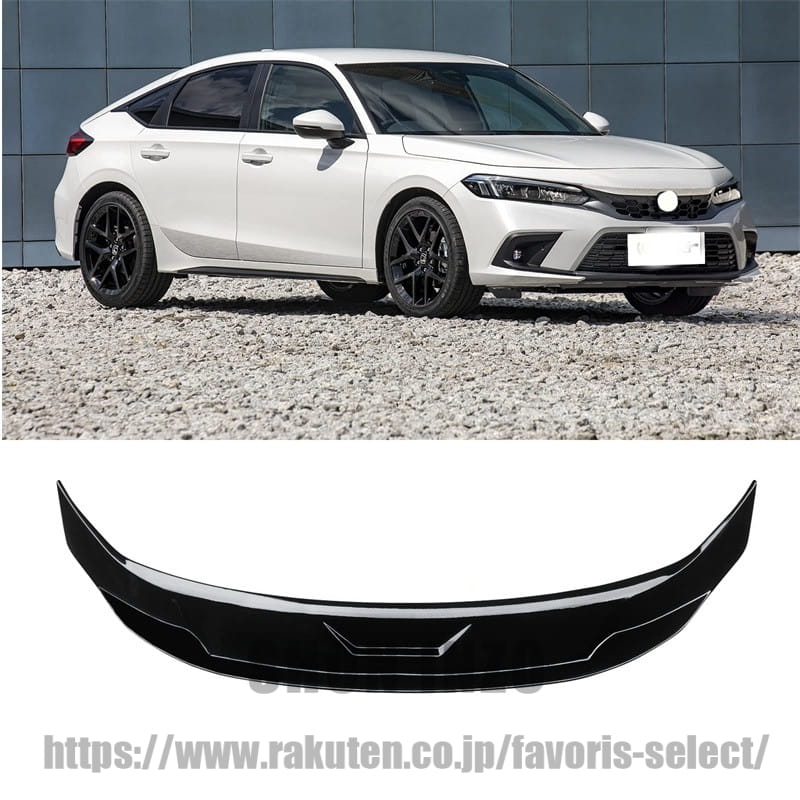 リアスポイラー ホンダ シビック 11代目 セダン 4Dr 2022-2025 11th リアウイング JDM スタイル ABS製 塗装済み 外装パーツ トランクスポイラー リアアンダースポイラー 艶あり黒｜shoninzo