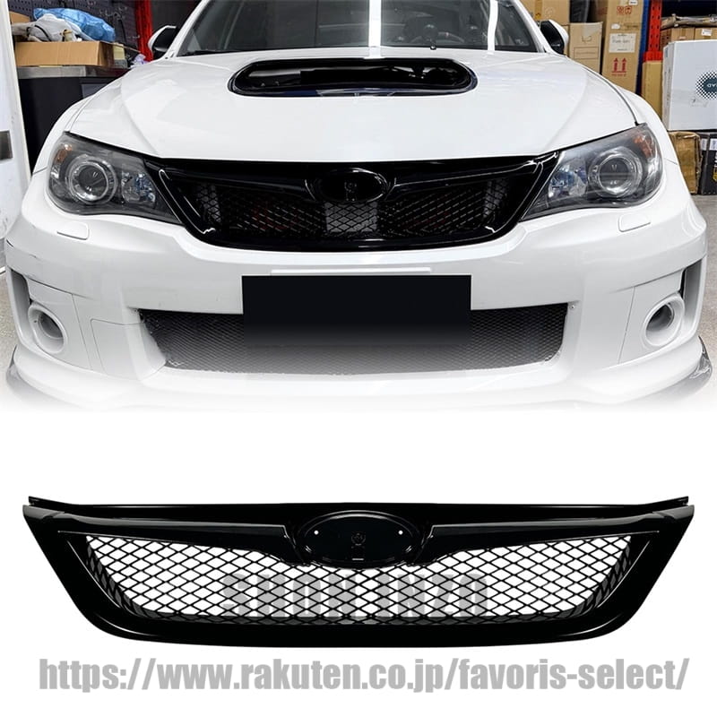 フロントバンパーアッパーグリルメッシュ スバルインプレッサ10.5th 2011-2014用 ブラック|shoninzo