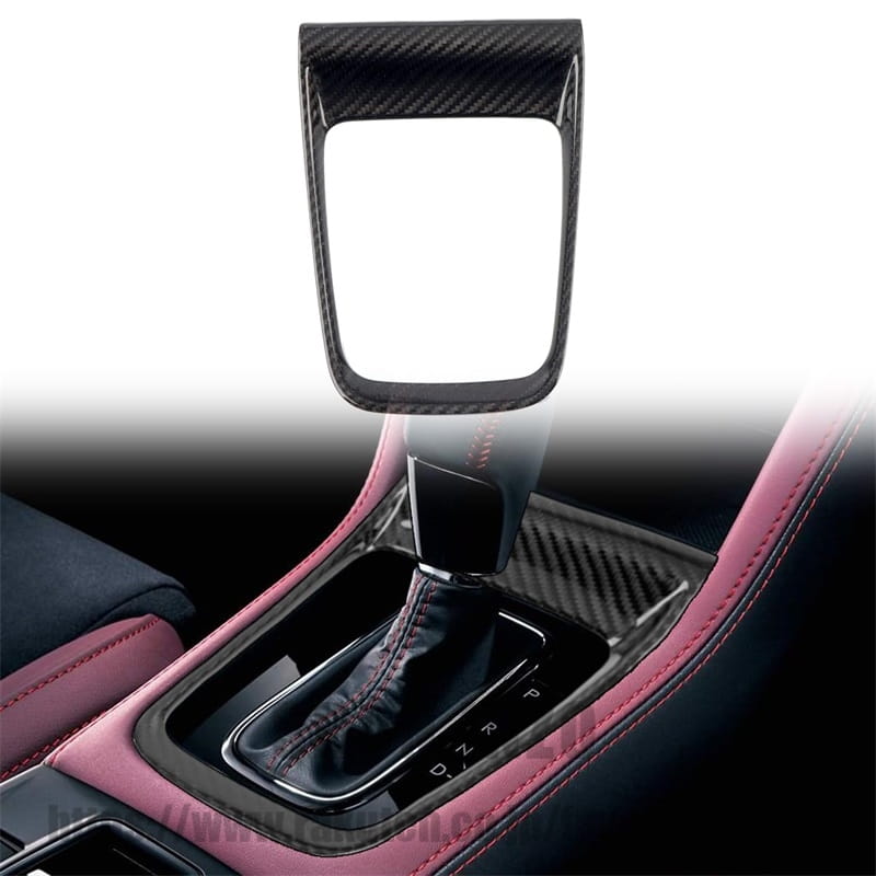 スバル WRX S4 VAG WRX STI VAB レヴォーグ VMG /VM4 前期 2014-2017年7月(A/B/C型)に適用リアルカーボンファイバー ギアシフトパネル ギア シフトステッカー インテリア 保護フレーム パーツ アクセサリー 日本仕様 AT車 (艶あり)|shoninzo