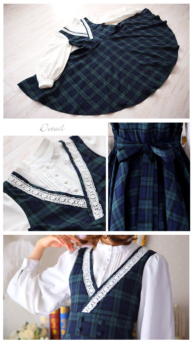 着物風 大きいサイズ Ll ワンピース シンプル ドッキングワンピース Ll チェック Favoriteオリジナル 和洋折衷 着物風 ドッキングチェック柄ワンピース ワンピース 年7月新作下旬 シンプル ハイウェスト ワンピース専門店 ｆavorite大きいサイズ ワンピース