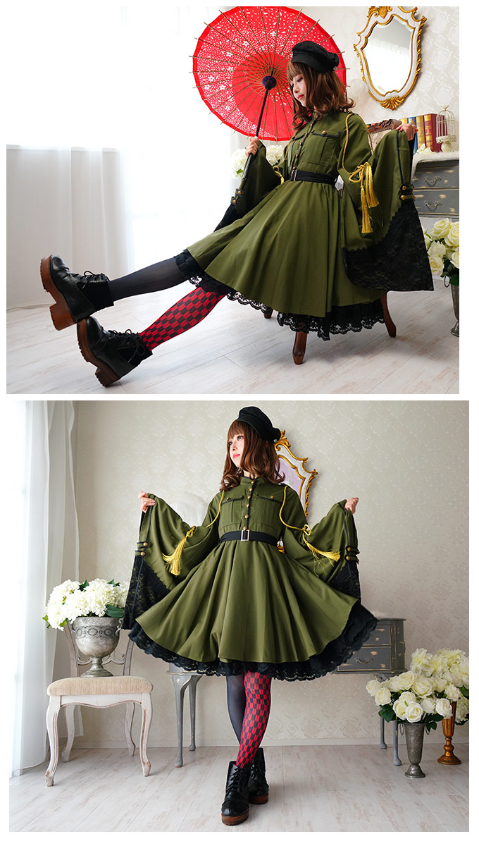 ついに再販開始 ワンピース ミディアム丈 和洋折衷 着物袖 軍服 隊服 Favoriteオリジナル 和袖隊服風ワンピース カーキ 年4月新作下旬 軍服 ワンピース専門店 favoriteワンピース ミディアム丈 和洋折衷 着物袖 軍服 隊服 保障できる ついに再販開始 ワンピース ミディアム丈 和洋折衷 着物袖 軍服 隊服 Favoriteオリジナル 和袖隊服風ワンピース カーキ 年4月新作下旬 軍服 ワンピース専門店 favoriteワンピース ミディアム丈 和洋折衷 着物袖 軍服 隊服 保障できる