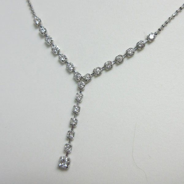 は*ー様 新品　Pt900チェーン850 天然ダイヤモンド 0.5ctネックレス ダイヤモンドプチネックレス Pt900 0.5ct Pt850 チェーン