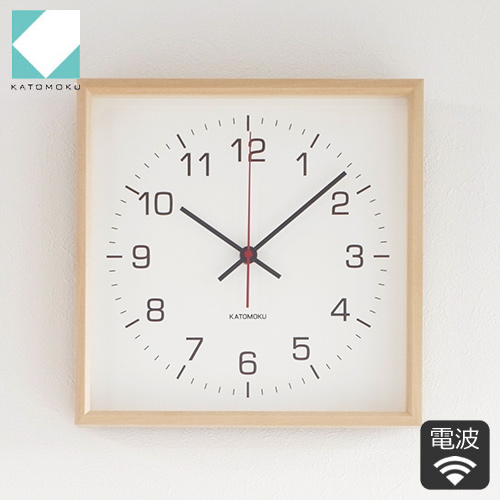 楽天市場】KATOMOKU カトモク 掛け時計 電波時計 Square clock 2