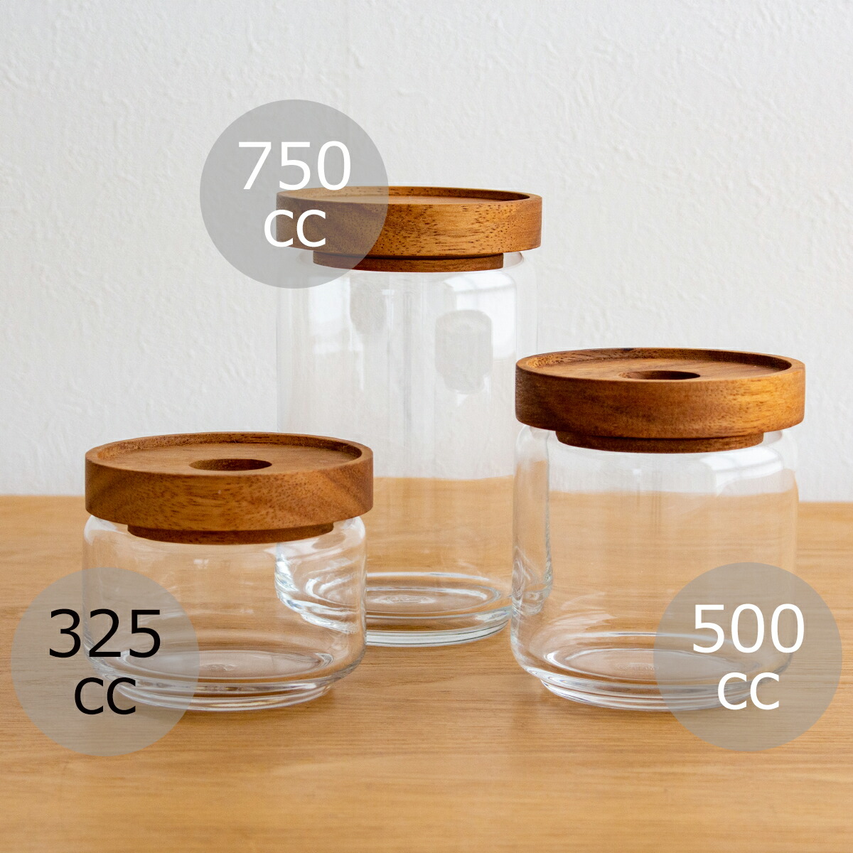 CHABATREE チャバツリー ガラスジャー コロン 325cc 保存ビン ガラス