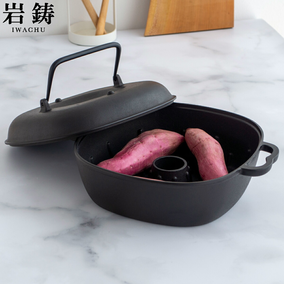 楽天市場】岩鋳 南部鉄器 両手万能鍋 21cm 蓋付き 鉄鍋 グリルプレート