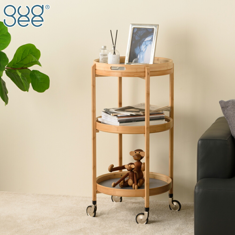 楽天市場】[正規代理店] Gudee グディ キッチンワゴン 2段 木製