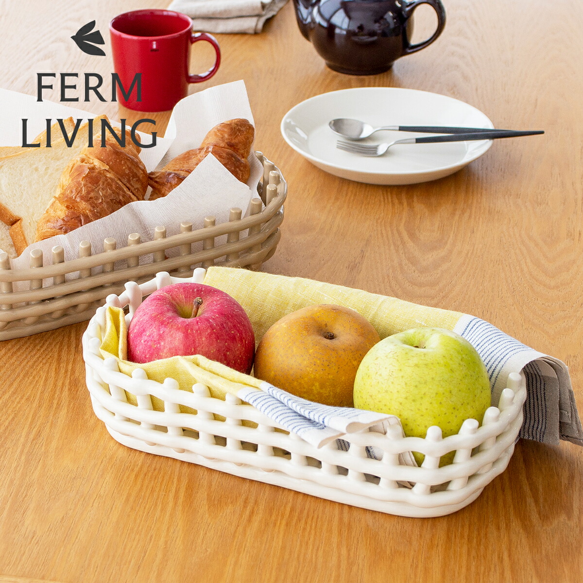 楽天市場】ファーム リビング バスケット Ceramic Basket Large ferm