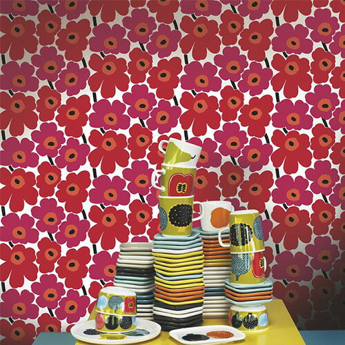 引換証客体 7 26 10 59迄 在荷限界 マリメッコ 壁紙 53cm 10 05m Marimekko Wallcoverings Marimekko4 Pieni Unikko ピエニウニッコ Puketti プケッティ 北欧 インポート壁紙 ウォール研磨紙 Colegiovictorhugo Cl