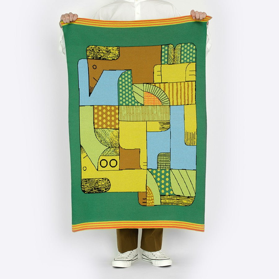 【楽天市場】日本製 ブランケット ひざ掛け Blanket アートブランケット コットンブレンド ちょうちょといぬ｜アーティスト しまむら