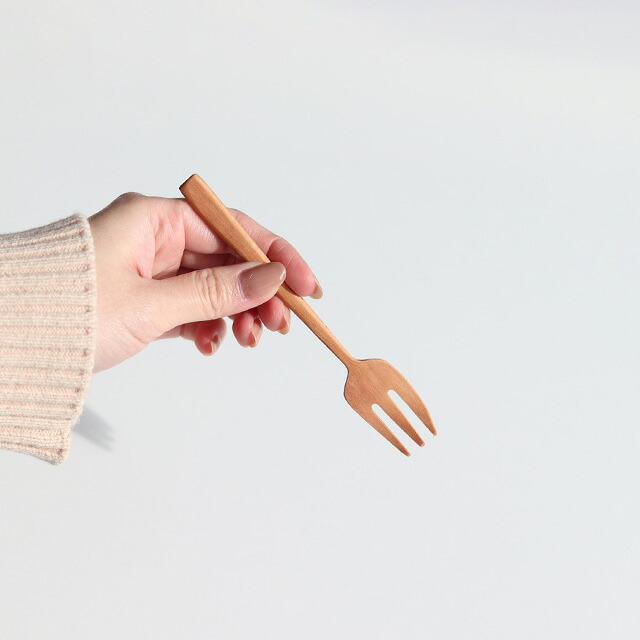 ナチュレカトラリー デザートフォーク MLASF-21-SW(木 スプーン 小さい おしゃれ 木製 食器 木製フォーク 木製 カトラリー ミニ 木のフォーク プチギフト 小 かわいい 北欧 カフェ)