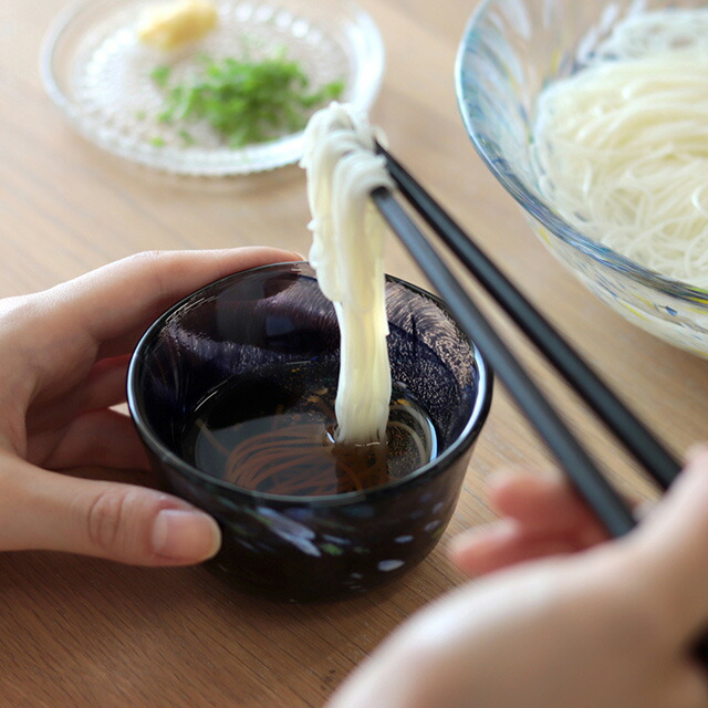 TOMICRAFT 江戸硝子 そうめん鉢＆ちょこセット(そうめん 食器セット 夏