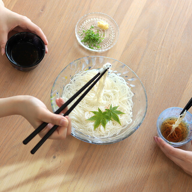 TOMICRAFT 江戸硝子 そうめん鉢＆ちょこセット(そうめん 食器セット 夏