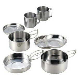 SOLA　キャンピング鍋8点セット　PP-02　収納袋付　201910画像