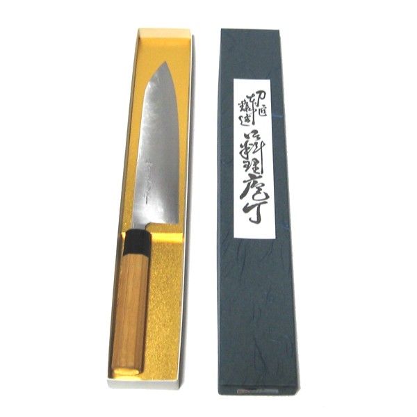 【送料無料】越前数馬作 積層青二鋼 銀龍 牛刀包丁210mm 欅八角柄付 620596 202206|日用品卸問屋 火の鳥