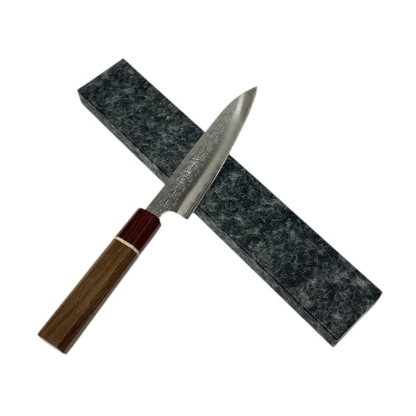 【送料無料】 越前数馬作　吹雪　ペティ140mm　粉末ハイスSG2鋼　鎚目打　RGW八角柄　＃649　　621081　202412