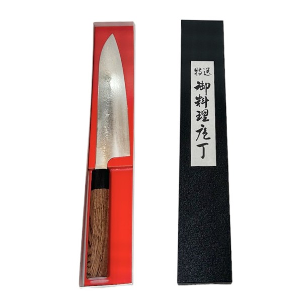 【送料無料】越前数馬作　VG-10鋼 有色17層ダマスカス　雷光８　牛刀210mm　寿檀八角柄付　　660964　202402｜日用品卸問屋　火の鳥