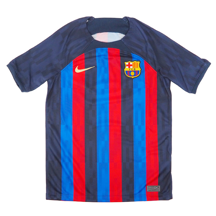 Fcバルセロナ 22 23 ナイキ ユニフォーム Nike ジュニア 半袖 背中スポンサー無し サッカー 胸 ホーム