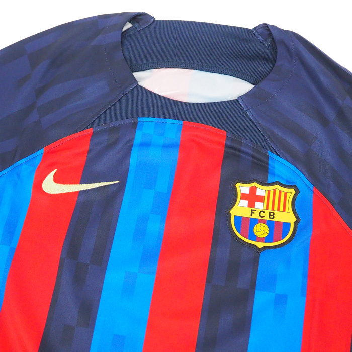 Fcバルセロナ 22 23 ナイキ ユニフォーム Nike ジュニア 半袖 背中スポンサー無し サッカー 胸 ホーム