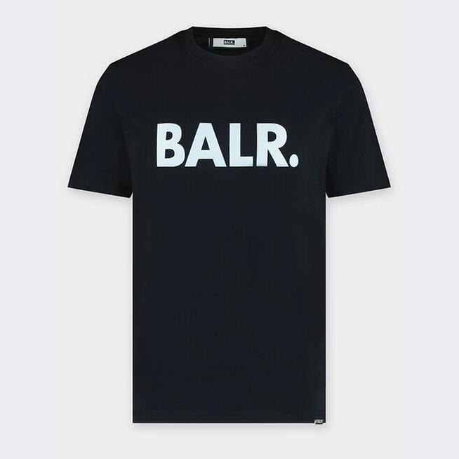 ●★SALE★大売り出し★BALR.(山高帽子) BRAND STRAIGHT Ｔシャツ (ジェット機黒いこと)【蹴球 引く手 グッズ プルオーバー】(B1112.1048/JETBLACK)【店先受け取り証書相応う商いもの】
