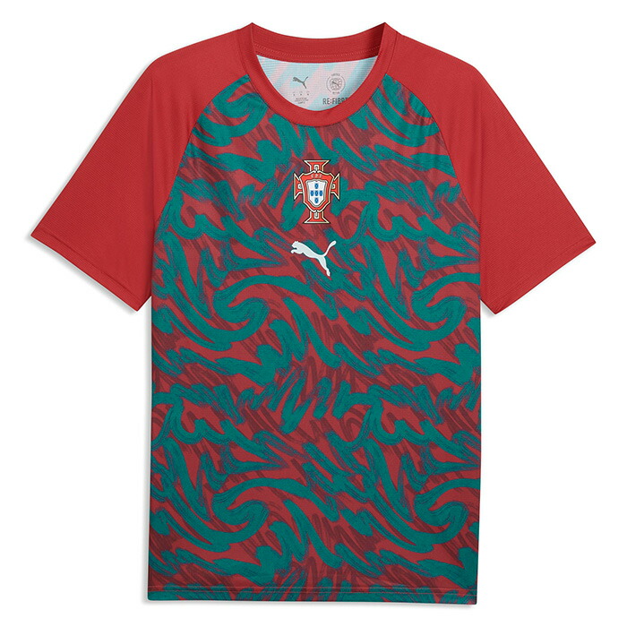ポルトガル代表 2026 プレマッチ シャツ 半袖(レッド×グリーン)【PUMA/プーマ】【サッカー サポーター ウェア プラクティスシャツ】(784788-37) 【店頭受取対応商品】 5,621円