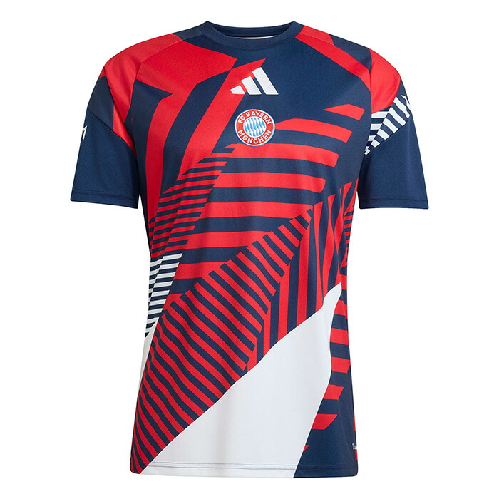 バイエルンミュンヘン 26-27 プレマッチシャツ 半袖(米国海軍×赤いこと)【adidas/アディダス】【蹴球 お召しもの プラクティスシャツ】(KE8590)【店先受け取り証書相応う商いもの】