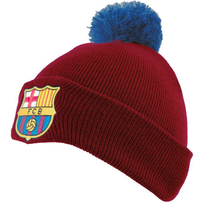 楽天市場】FC Barcelona beanie バルサ ニット帽 サッカー防寒具