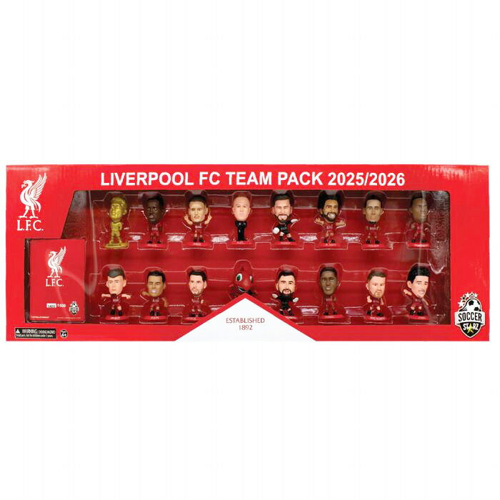 リバプール 25-26 サッカースターズ チームパック16体セット(世界限定1,500セット)【SoccerStarz サッカーフィギュア】【サッカー サポーター グッズ】【店頭受取対応商品】｜サッカーショップ fcFA
