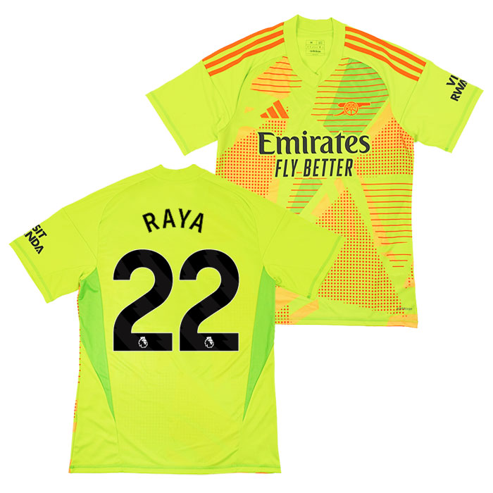 ●アーセナル 24-25 GK 半袖 ユニフォーム No.22 ラヤ【adidas/アディダス】【サッカー ウエア レプリカユニフォーム】(IS8115/22R_BK)【店頭受取対応商品】【オフィシャルマーク対応：ご注文確認後、7営業日以内で発送】｜サッカーショップ fcFA