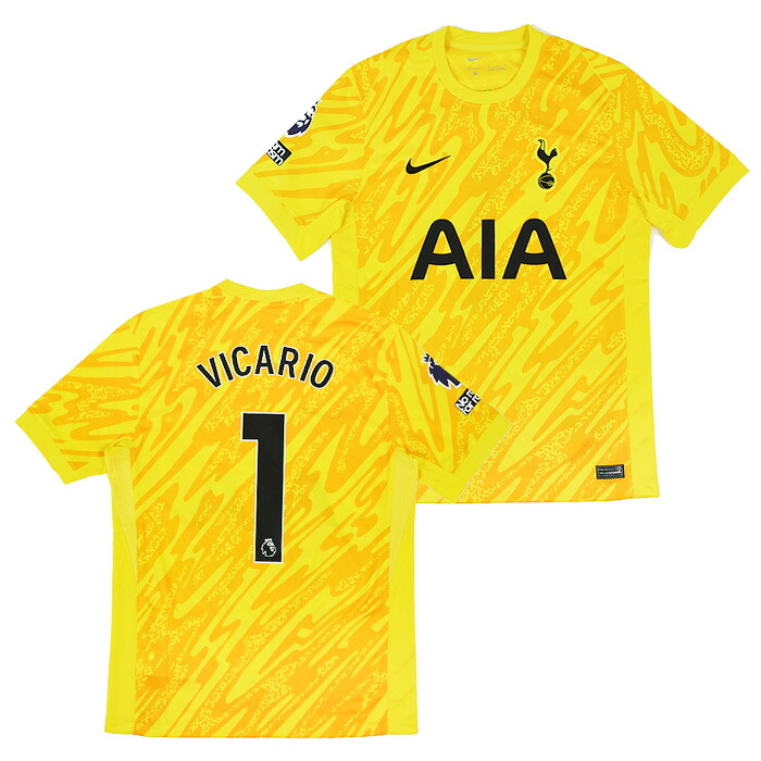トッテナム 24-25 ホーム GK 半袖 ユニフォーム No.1 ヴィカーリオ (プレミアリーグ フルパッチ仕様)【NIKE/ナイキ】【サッカー ウエア レプリカユニフォーム ビカーリオ】(FN8804-720/1V_PLfull) 【店頭受取対応商品】 【オフィシャルマーク対応】 19,426円