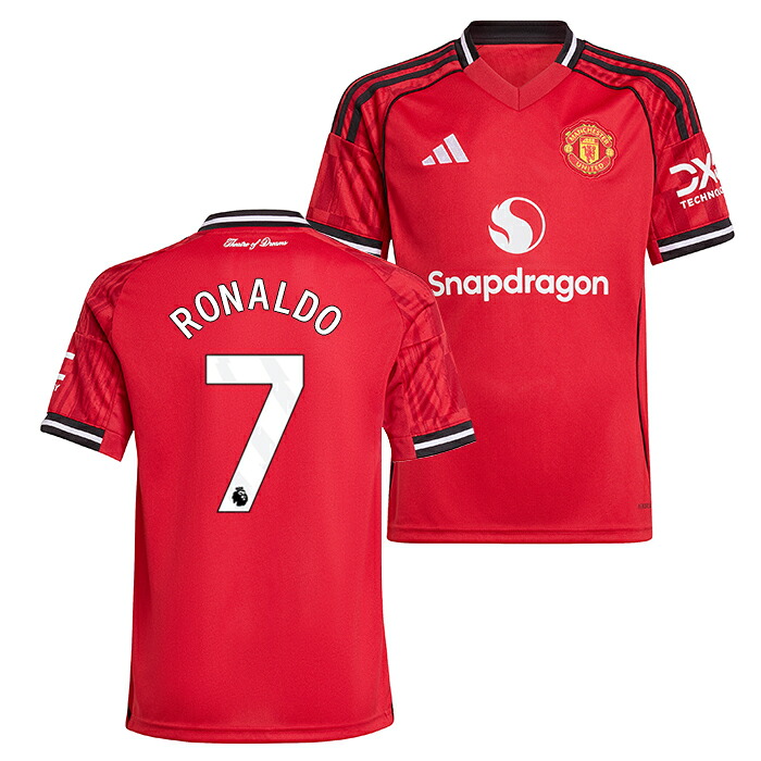 ●マンチェスターユナイテッド 25-26 ホーム 半袖 ユニフォーム No.7 ロナウド【adidas/アディダス】【サッカー ウエア レプリカユニフォーム】(JI7428/7R_WH) 【店頭受取対応商品】