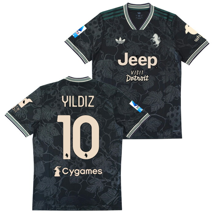 【新品未使用】ユベントス 24/25ユニフォーム レプリカ Mサイズ ユルディズ Kemari87 KISHISPO / ユベントス 24-25 3rd 半袖レプリカユニフォーム