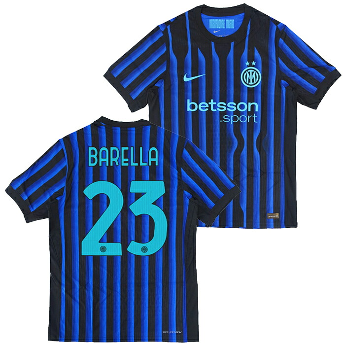 ◆●インテル 25-26 ホーム Dri-FIT ADV 半袖 ユニフォーム No.23 バレッラ 【NIKE/ナイキ】【サッカー ウエア オーセンティック ユニフォーム】(HJ4545-439/23B) 【店頭受取対応商品】 【予約：ご注文後2週間～待ち】