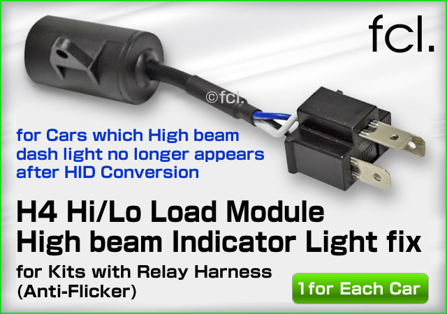 H4 Hi/Lo Load Module High Beam Indicator Light Fix (for with Relay kits)