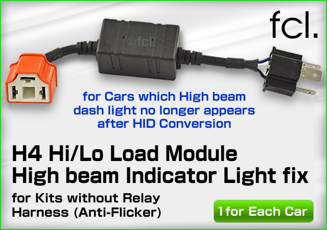 H4 Hi/Lo Load Module High Beam Indicator Light Fix (for without Relay kits)
