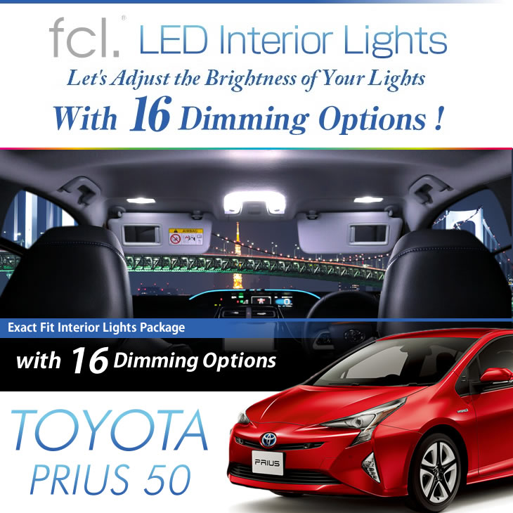 Prius 50 Zvw5 2015 12 Model 7pcs Lights Exact Fit Vehicle Led Interior Package
