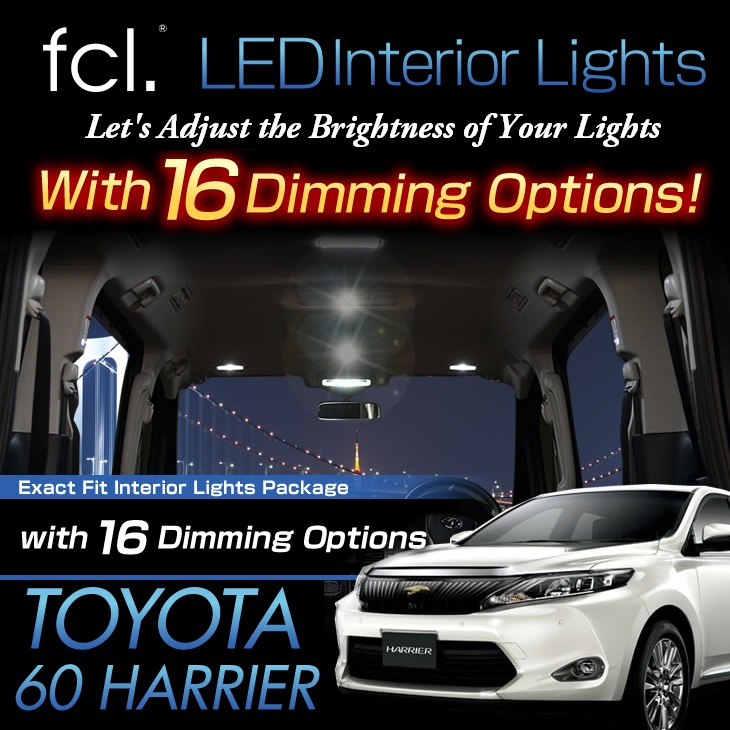 HARRIER(60#) 8PCS Exact Fit Vehicle LED Interior Lights