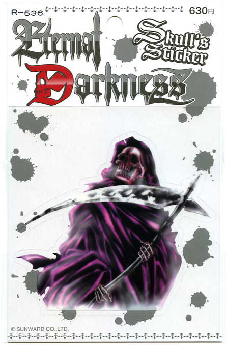 楽天市場 スカルステッカー 死神a ドクロ イラスト シール Webショップfreedom 楽天市場店