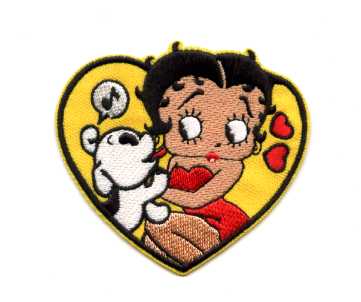 楽天市場 Betty Boop ワッペン ハート イエロー 刺繍ワッペン イラスト キャラクター Webショップfreedom 楽天市場店